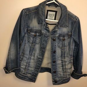 Distressed blue Jean jacket size 10